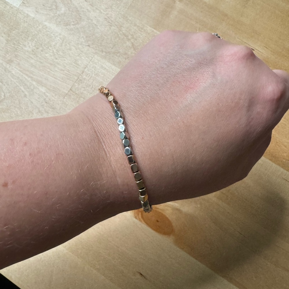 Fossil - Tri Color Beaded and Leather Bracelet